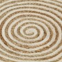 Handgewebter Juteteppich, weißes Spiraldesign, 150 cm von vidaXL, Teppiche - Ref: Foro24-133718, Preis: 77,90 €, Rabatt: %