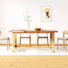 Mesa de comedor de madera maciza reciclada 180 cm