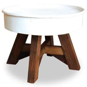 White recycled solid wood coffee table 60x45 cm by vidaXL, Coffee table - Ref: Foro24-244820, Price: 94,79 €, Discount: %