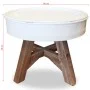 White recycled solid wood coffee table 60x45 cm by vidaXL, Coffee table - Ref: Foro24-244820, Price: 94,79 €, Discount: %