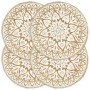 Manteles individuales redondos 4 uds yute blanco 38 cm de vidaXL, Manteles individuales - Ref: Foro24-133866, Precio: 21,22 €...