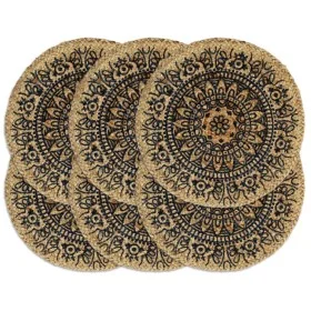 Runde Tischsets 6 Stück dunkelblaue Jute 38 cm von vidaXL, Tischsets - Ref: Foro24-133871, Preis: 31,79 €, Rabatt: %