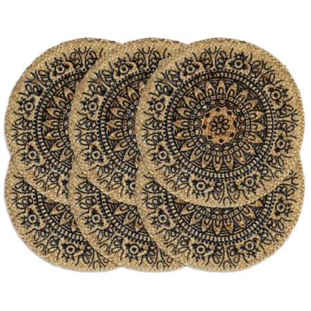 Round placemats 6 pcs dark blue jute 38 cm by vidaXL, Placemats - Ref: Foro24-133871, Price: 31,79 €, Discount: %