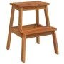Solid acacia wood 2-step stool 40x38x50 cm by vidaXL, Folding stools and chairs - Ref: Foro24-153333, Price: 47,55 €, Discoun...