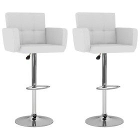 Küchenhocker 2 Einheiten weißes Kunstleder von vidaXL, Küchenhocker - Ref: Foro24-323653, Preis: 167,11 €, Rabatt: %