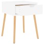 Mesitas de noche 2 uds madera contrachapada blanco 40x40x56 cm