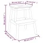 Solid acacia wood 2-step stool 40x38x50 cm by vidaXL, Folding stools and chairs - Ref: Foro24-153333, Price: 47,55 €, Discoun...