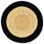 Round individual placemat 4 units made of black natural jute cotton 38cm by vidaXL, Placemats - Ref: Foro24-133856, Price: 25...