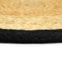 Round individual placemat 4 units made of black natural jute cotton 38cm by vidaXL, Placemats - Ref: Foro24-133856, Price: 25...