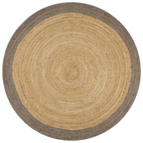 Handmade jute rug with gray border 150 cm by vidaXL, Rugs - Ref: Foro24-133676, Price: 56,05 €, Discount: %
