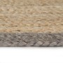 Alfombra hecha a mano de yute con borde gris 150 cm de vidaXL, Alfombras - Ref: Foro24-133676, Precio: 55,88 €, Descuento: %