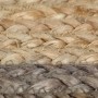 Alfombra hecha a mano de yute con borde gris 150 cm de vidaXL, Alfombras - Ref: Foro24-133676, Precio: 55,88 €, Descuento: %