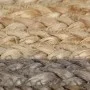 Alfombra hecha a mano de yute con borde gris 150 cm de vidaXL, Alfombras - Ref: Foro24-133676, Precio: 55,09 €, Descuento: %