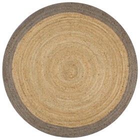 Handmade jute rug with gray border 90 cm by vidaXL, Rugs - Ref: Foro24-133674, Price: 41,93 €, Discount: %