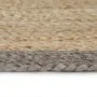 Handgefertigter Juteteppich mit grauem Rand 90 cm von vidaXL, Teppiche - Ref: Foro24-133674, Preis: 40,74 €, Rabatt: %