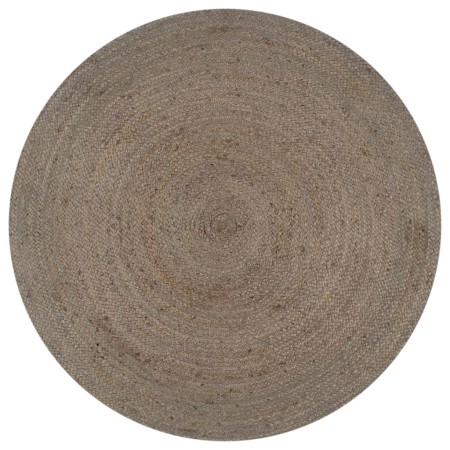 Alfombra de yute tejida a mano redonda gris 150 cm de vidaXL, Alfombras - Ref: Foro24-133664, Precio: 71,01 €, Descuento: %