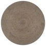 Alfombra de yute tejida a mano redonda gris 150 cm de vidaXL, Alfombras - Ref: Foro24-133664, Precio: 71,01 €, Descuento: %