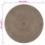 Alfombra de yute tejida a mano redonda gris 150 cm de vidaXL, Alfombras - Ref: Foro24-133664, Precio: 71,01 €, Descuento: %