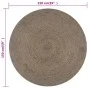 Gray Round Handwoven Jute Rug 150cm by vidaXL, Rugs - Ref: Foro24-133664, Price: 77,50 €, Discount: %