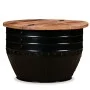 Fassförmiger schwarzer Couchtisch aus recyceltem Massivholz von vidaXL, Couchtisch - Ref: Foro24-245255, Preis: 166,83 €, Rab...