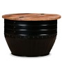Fassförmiger schwarzer Couchtisch aus recyceltem Massivholz von vidaXL, Couchtisch - Ref: Foro24-245255, Preis: 175,67 €, Rab...
