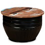 Fassförmiger schwarzer Couchtisch aus recyceltem Massivholz von vidaXL, Couchtisch - Ref: Foro24-245255, Preis: 175,67 €, Rab...