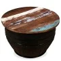 Fassförmiger schwarzer Couchtisch aus recyceltem Massivholz von vidaXL, Couchtisch - Ref: Foro24-245255, Preis: 166,83 €, Rab...