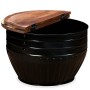 Fassförmiger schwarzer Couchtisch aus recyceltem Massivholz von vidaXL, Couchtisch - Ref: Foro24-245255, Preis: 175,67 €, Rab...