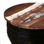 Fassförmiger schwarzer Couchtisch aus recyceltem Massivholz von vidaXL, Couchtisch - Ref: Foro24-245255, Preis: 166,83 €, Rab...