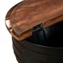 Fassförmiger schwarzer Couchtisch aus recyceltem Massivholz von vidaXL, Couchtisch - Ref: Foro24-245255, Preis: 166,83 €, Rab...