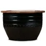 Fassförmiger schwarzer Couchtisch aus recyceltem Massivholz von vidaXL, Couchtisch - Ref: Foro24-245255, Preis: 166,83 €, Rab...