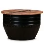 Fassförmiger schwarzer Couchtisch aus recyceltem Massivholz von vidaXL, Couchtisch - Ref: Foro24-245255, Preis: 166,83 €, Rab...