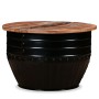 Fassförmiger schwarzer Couchtisch aus recyceltem Massivholz von vidaXL, Couchtisch - Ref: Foro24-245255, Preis: 175,67 €, Rab...