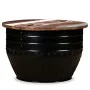 Fassförmiger schwarzer Couchtisch aus recyceltem Massivholz von vidaXL, Couchtisch - Ref: Foro24-245255, Preis: 166,83 €, Rab...