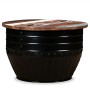 Fassförmiger schwarzer Couchtisch aus recyceltem Massivholz von vidaXL, Couchtisch - Ref: Foro24-245255, Preis: 175,67 €, Rab...
