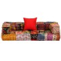 Modular 2-seater patchwork fabric pouf by vidaXL, Cushions for chairs and sofas - Ref: Foro24-244987, Price: 282,10 €, Discou...