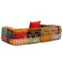 Modular 2-seater patchwork fabric pouf by vidaXL, Cushions for chairs and sofas - Ref: Foro24-244987, Price: 270,86 €, Discou...