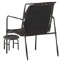 Silla de relax reposabrazos y reposapiés cuero auténtico negro de vidaXL, Sillones - Ref: Foro24-323729, Precio: 102,06 €, De...