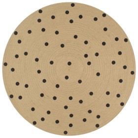 Alfombra de yute tejida a mano con estampado de lunares 90 cm de vidaXL, Alfombras - Ref: Foro24-133686, Precio: 24,90 €, Des...