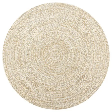 White and natural handwoven jute rug 90 cm by vidaXL, Rugs - Ref: Foro24-133722, Price: 29,40 €, Discount: %