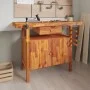 Workbench drawer and screws acacia wood bench 124x52x83cm by vidaXL, Work tables - Ref: Foro24-153321, Price: 230,70 €, Disco...
