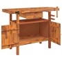 Banco trabajo cajón y tornillos banco madera acacia 124x52x83cm de vidaXL, Mesas de trabajo - Ref: Foro24-153321, Precio: 234...