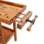 Banco trabajo cajón y tornillos banco madera acacia 124x52x83cm de vidaXL, Mesas de trabajo - Ref: Foro24-153321, Precio: 234...