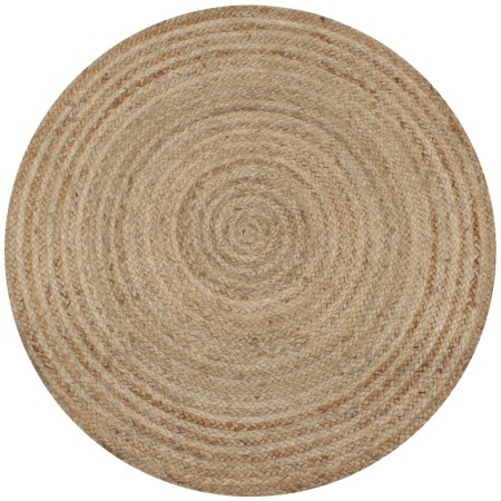 Alfombra redonda de yute trenzado 90 cm de vidaXL, Alfombras - Ref: Foro24-245336, Precio: 33,90 €, Descuento: %