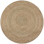 Alfombra redonda de yute trenzado 90 cm de vidaXL, Alfombras - Ref: Foro24-245336, Precio: 33,90 €, Descuento: %