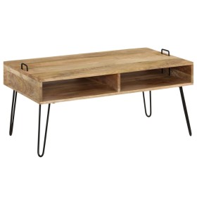 Mesa de centro de madera maciza de mango 100x60x45 cm