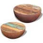 Bowl-shaped coffee table set 2 pcs recycled solid wood by vidaXL, Coffee table - Ref: Foro24-243352, Price: 135,69 €, Discoun...