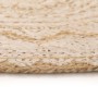 Round rug with braided jute print, 90 cm. by vidaXL, Rugs - Ref: Foro24-245339, Price: 38,50 €, Discount: %