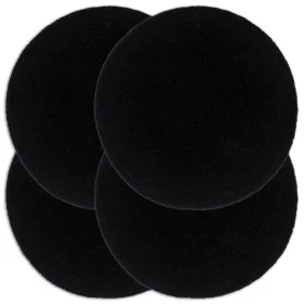 Tischset 4 Einheiten, einfarbig, rund, aus schwarzer Baumwolle, 38 cm von vidaXL, Tischsets - Ref: Foro24-133844, Preis: 21,6...