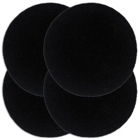Tischset 4 Einheiten, einfarbig, rund, aus schwarzer Baumwolle, 38 cm von vidaXL, Tischsets - Ref: Foro24-133844, Preis: 22,1...